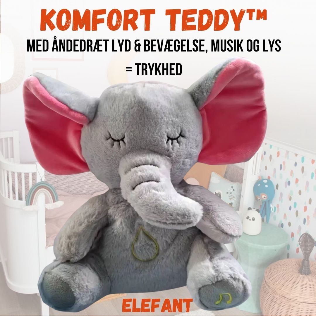 Komfort Teddy™ | med åndedræt, musik og lys | Bestseller 2024