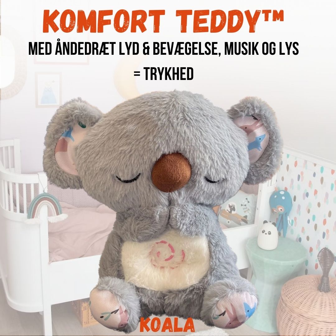 Komfort Teddy™ | med åndedræt, musik og lys | Bestseller 2024