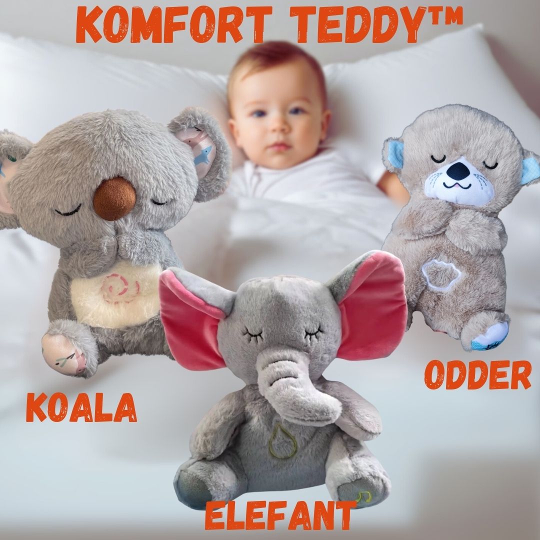 Komfort Teddy™ | med åndedræt, musik og lys | Bestseller 2024